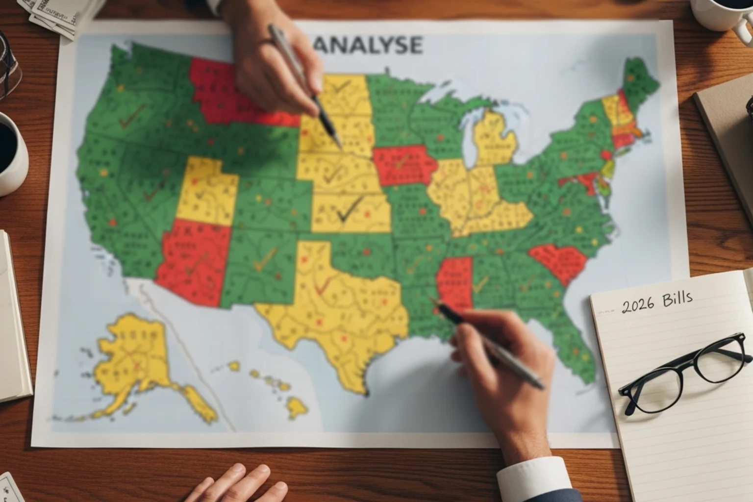 Map of US states where sweepstakes casinos are legal, banned, and pending legislation in 2026